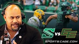 Thumbnail: Luc Mullinder dissects Riders Elks shootout and Barney's 'insane' Lebron take
