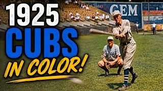 Thumbnail: 👉1925 Chicago Cubs Warmups & REAL Game Footage | Speed Adjusted ⚾️ AI Colorized
