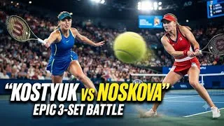 Thumbnail: EPIC 3-SET BATTLE! Linda Noskova Defeats Marta Kostyuk | Round of 16 Thriller