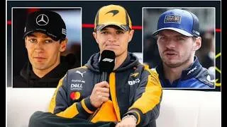 Thumbnail: Lando Norris interview turns sour as Max Verstappen and George Russell questions blocked