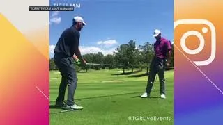 Thumbnail: Tiger and Kelley combine for a slick trick shot