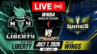 Thumbnail: WNBA LIVE! New York Liberty vs Dallas Wings | WNBA Regular Season | July 7, 2026 | NYL vs DAL