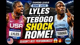 Thumbnail: Noah Lyles and Letsile Tebogo SHOCK Rome with Season's Best Performances! 😱🔥