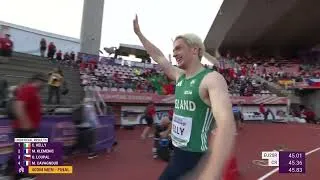 Thumbnail: Conor Kelly SMASHES Irish U20 Record! 🥇 Men’s 400m Final | Tampere 2025