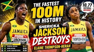 Thumbnail: OMG!! The FASTEST 100m In History - Shericka Jackson DESTROYS Elaine Thompson-Herah