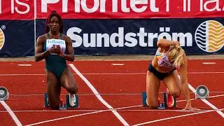 Thumbnail: 100m Femenino en Varberg | Alonso DESTROZA a Reid con una Transición Que Nadie Vio