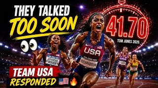 Thumbnail: TEAM USA’S WARNING TO THE WORLD!  | Sha’Carri & Melissa’s 41.70 Relay at Tom Jones 2026 🇺🇸⚡