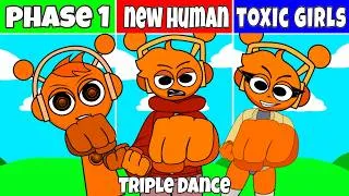 Thumbnail: Sprunki Phase 1 + New Human & Toxic Girls in Shifted Pepper’s Take Style  Group Dance Fan Mod