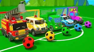 Thumbnail: Listen to Baby shark songs - Baby cars play soccer and learn colors - Nursery Rhymes & Kids Songs