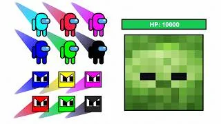 Thumbnail: Among Us & Squares vs Zombie Boss | Epic Boss Fight Battle!