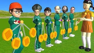 Thumbnail: Squid Game vs Scary Teacher 3D Clackers Dalgona Candy Level Max Shapes Challenge Who's Winner
