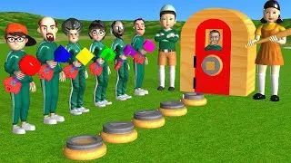 Thumbnail: Squid Game vs Scary Teacher 3D Hide and Seek Keys vs Lock Dalgona Candy Shapes 6 Times Challenge