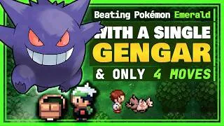 Thumbnail: Solo Challenge: How fast can I beat Pokémon Emerald with Gengar only using just 4 moves?