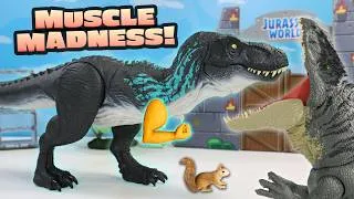 Thumbnail: Muscle Madness! Jurassic World Survival Tyrannosaurus Rex vs Giga Dinosaur Chomp!