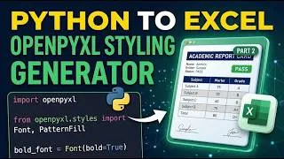 Thumbnail: How to Create Excel Report Cards with Python & OpenPyXL | Python Intermediate Tutorial (Part 2)