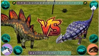 Thumbnail: 🔥 STEGOSAURUS vs ANKYLOSAURUS: Quem é o Mais Forte? 🌿 | The Cursed Dinosaur Isle