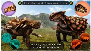 Thumbnail: 🚨 ANKYLOSAURUS vs TARCHIA: Todas as Animações, Habilidades e Mudanças! | The Cursed Dinosaur Isle 🌴