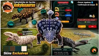 Thumbnail: 💥 PRÓXIMA ATUALIZAÇÃO: Ankylosaurus, 9 Skins Exclusivas e Muito Mais! | The Cursed Dinosaur Isle 🌴