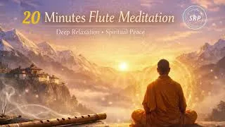 Thumbnail: 20 Min Divine Flute Meditation 🧘‍♂️ Himalayan Sunrise • Calm Mind, Deep Healing Energy