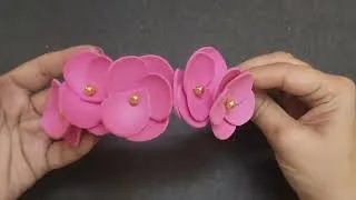 Thumbnail: 🌸 Easy Foam Sheet Flower Veni Making | DIY Foam Flower Hair Garland Tutorial