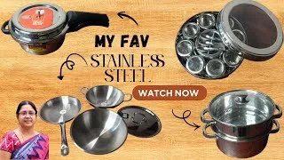 Thumbnail: Stainless Steel Items | My Favourites | Steel cookware | Pressure cooker | Masala Box | Sri Samayal