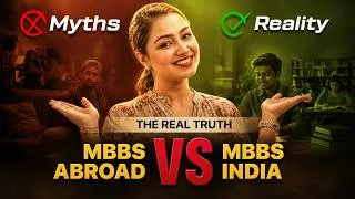 Thumbnail: MBBS Abroad vs Indian Reality 2026 The Truth About Fees, NMC Rules & Best Countries! #mbbsabroad