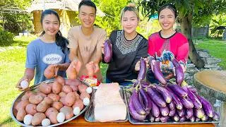 Thumbnail: Amazing cooking pork belly crispy, French fries and crispy eggplants recipes