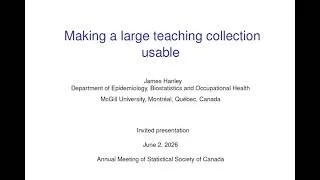 Thumbnail: Making a Large Teaching Collection Usable by Dr. James Hanley