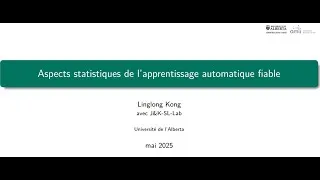 Thumbnail: Statistical Aspects of Trustworthy Machine Learning by Dr. Linglong Kong