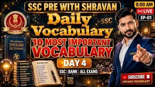 Thumbnail: SSC Vocabulary Day 4 | 10 Most Important English Words | Accountable to Active | SSC CGL | CHSL 