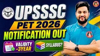 Thumbnail: UPSSSC PET 2026 Notification Out| PET 2026 Form| Syllabus| Validity| PET Best Batch | Shubhanshu Sir