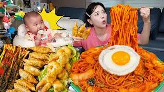 Thumbnail: HARU와 함께 화끈한🔥 불 짜장면 매운맛 먹방 Spicy Fire Jajangmyeon Challenge 🔥 with HARU