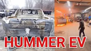 Thumbnail: Hummer EV Spontaneous Battery Fire: Repair Shop Warning