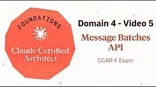 Thumbnail: When NOT to Use the Message Batches API - Domain 4, Video 5