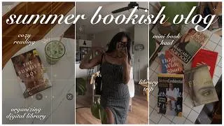 Thumbnail: SUMMER READING VLOG 🌸📚✨ library trip, cozy reading, mini book haul, organizing digital library