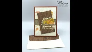 Thumbnail: Stampin Up//Rustic Crate//Joy of Christmas DSP//Thank You Card//Exposed Brick 3D Embossing//#Short