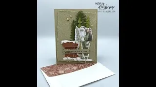 Thumbnail: Stampin Up//Saint Nicholaus//Forever Forest Dies//Traditions of St Nick DSP//Christmas Card//Vintage