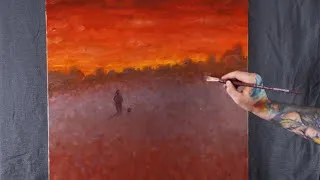Thumbnail: "Beautiful Sorrow" - Painting an Abstract Imaginary Landscape / Oil Painting Time-Lapse