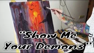 Thumbnail: "Some Happy Demons" - Painting an Abstract in Acrylic