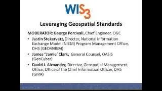 Thumbnail: WIS3 Leveraging Geospatial Stds 20150326