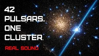 Thumbnail: The Real Sound of 42 Pulsars Hidden in One Star Cluster