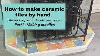 Thumbnail: How to make ceramic tiles by hand - DIY Ceramic Tiles for fireplace hearth Reno (Video 1 of 2)