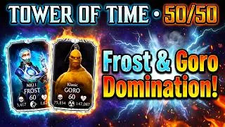 Thumbnail: BEST TOWER is BACK in MK Mobile! Destroying It With MK11 Frost and Klassic Goro Random Teams!