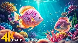 Thumbnail: Aquarium 4K VIDEO (ULTRA HD) - Beautiful Coral Reef Fish - Sleep Relaxing Meditation Music