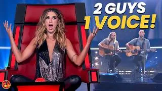Thumbnail: They Sound EXACTLY The Same...Coaches LOST IT When They Sang Together!