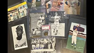 Thumbnail: RARE 1911 TY COBB Pin, 1968 SATCHEL PAIGE-Braves (Autographed) & 700+ Vintage Baseball Postcards!!!