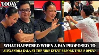 Thumbnail: Alexandra Eala's dad had the perfect reaction after a fan proposed to her with a Ring Pop at a Nike