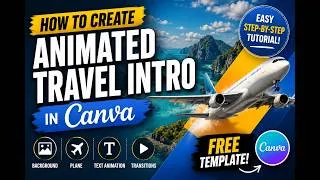 Thumbnail: How to Create an Animated Travel Intro in Canva | Easy Step-by-Step Tutorial