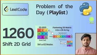 Thumbnail: LeetCode 1260 Solution | Shift 2D Grid | Easy 1D Array Flattening Trick | Python