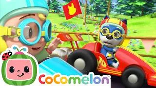 Thumbnail: Go-Kart Race Crazy Obstacle Challenge 🏎️🏆 | Stay Pawsitive 🐾 | JJ's Animal Time | CoComelon